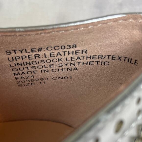 J. Crew Silver Metallic Monk Strap Oxfords Brogue Classic Flats Sz 11 - Picture 10 of 10